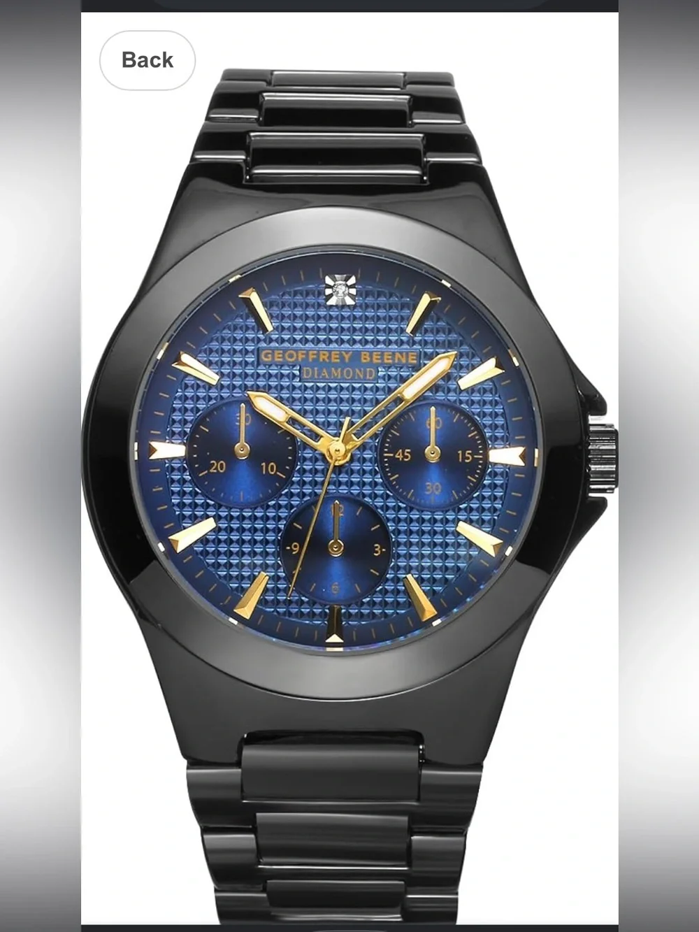 New Stainless Steel Geoffrey Beene Men’s Watch